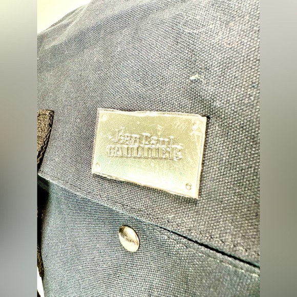 NWOT Jean Paul Gaultier Stylish Canvas Navy Blue Backpack Unisex - Picture 6 of 9